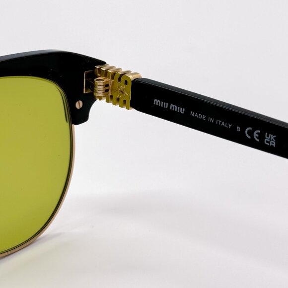 NEW MIU MIU SMU 09Z 1AB07O BLACK GREEN WOMEN SUNGLASSES MU09ZS 1AB07O MIU MIU - Picture 12 of 13